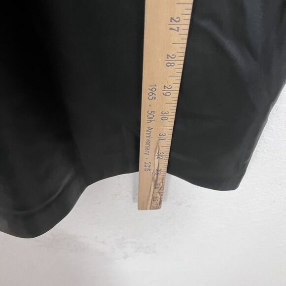 Z Supply London Faux Leather Mini Shift Dress Short Sleeve Black Esti. Sz Medium - Picture 7 of 10
